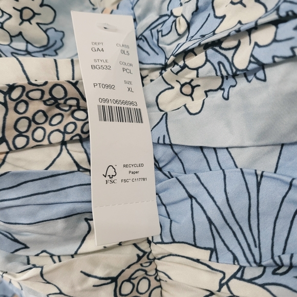 J Crew Collection Textured Satin Skirt Set in Zinnia Floral XL - Picture 5 of 7